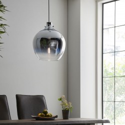Panther - Chrome Pendant with Chrome Ombre Glass Shade Panther - Chrome Pendant with Chrome Ombre Glass Shade