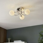 Delos - Chrome 3 Light Ceiling Lamp with Confetti Glass Shades Delos - Chrome 3 Light Ceiling Lamp with Confetti Glass Shades