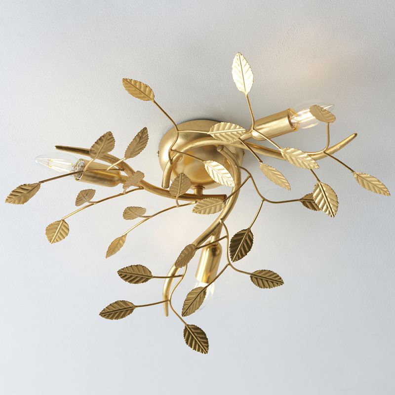 Ambience-66150 - Gallien - Gold Leaf 3 Light Ceiling Lamp
