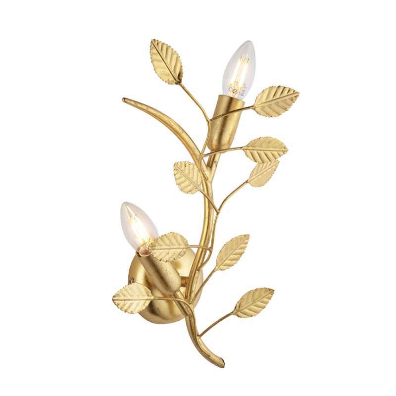 Ambience-66151 - Gallien - Gold Leaf 2 Light Wall Lamp
