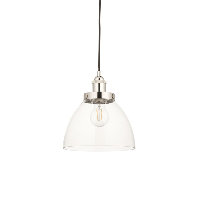 Ambience-66157 - Maison - Bright Nickel Pendant with Clear Glass