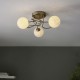Ambience-66161 - Sapphire - Antique Brass 3 Light Ceiling Lamp with Confetti Glass Shades