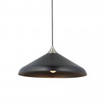 Glo - Matt Black Pendant with Matt Nickel Details Glo - Matt Black Pendant with Matt Nickel Details