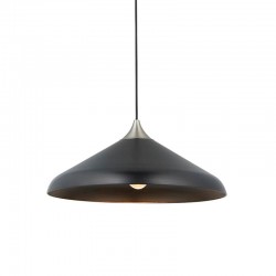 Glo - Matt Black Pendant with Matt Nickel Details Glo - Matt Black Pendant with Matt Nickel Details