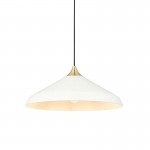Glo - Warm White Pendant with Brass Details Glo - Warm White Pendant with Brass Details