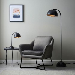 Brodey- Steel Grey & Matt Black Table Lamp Brodey- Steel Grey & Matt Black Table Lamp