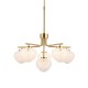 Ambience-67490 - Lilac - Satin Brass 6 Light Centre Fitting with Confetti Glass