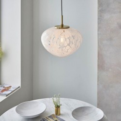 Mali - Satin Brass Pendant with Confetti Glass Mali - Satin Brass Pendant with Confetti Glass