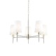 Ambience-67493 - Envy - Bright Nickel with Vintage White Shades 5 Light Pendant