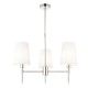 Ambience-67494 - Envy - Bright Nickel with Vintage White Shades 3 Light Pendant