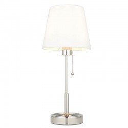 Envy - Bright Nickel Table Lamp with Vintage White Shade Envy - Bright Nickel Table Lamp with Vintage White Shade