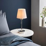 Envy - Bright Nickel Table Lamp with Vintage White Shade Envy - Bright Nickel Table Lamp with Vintage White Shade