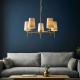 Ambience-67497 - Envy - Satin Brass 5 Light Pendant with Vintage White Shades