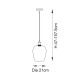 Ambience-100657 - Marinella - Bright Nickel Pendant with Clear Glass