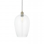 Marinella - Antique Brass Pendant with Clear Glass  Marinella - Antique Brass Pendant with Clear Glass