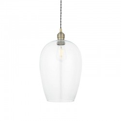 Marinella - Antique Brass Pendant with Clear Glass  Marinella - Antique Brass Pendant with Clear Glass