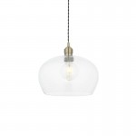 Marinella - Antique Brass Pendant with Clear Glass  Marinella - Antique Brass Pendant with Clear Glass