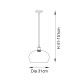 Ambience-100948 - Marinella - Antique Brass Pendant with Clear Glass