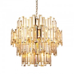 Viviana - Polished Gold 15 Light Pendant with Champagne Crystal