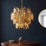 Viviana - Polished Gold 15 Light Pendant with Champagne Crystal Viviana - Polished Gold 15 Light Pendant with Champagne Crystal