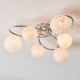 Ambience-67535 - Sapphire - Chrome 6 Light Ceiling Lamp with Confetti Glass Shades