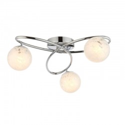 Maye - Chrome 3 Light Ceiling Lamp with Confetti Glass Shades Maye - Chrome 3 Light Ceiling Lamp with Confetti Glass Shades