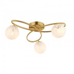 Maye - Satin Brass 3 Light Ceiling Lamp with Confetti Glass Shades Maye - Satin Brass 3 Light Ceiling Lamp with Confetti Glass Shades