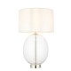 Ambience-67544 - Divine - Clear Glass & Nickel with Vintage White Shade Table Lamp