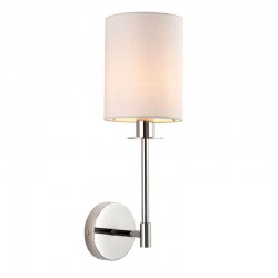 Sancerre - Bright Nickel Wall Lamp with Vintage White Shade Sancerre - Bright Nickel Wall Lamp with Vintage White Shade