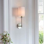 Sancerre - Bright Nickel Wall Lamp with Vintage White Shade