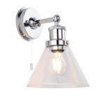 Toulon - Polished Chrome Wall Light with Clear Glass  Toulon - Polished Chrome Wall Light with Clear Glass