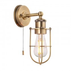 Crew - Bathroom Antique Brass Wall Lamp