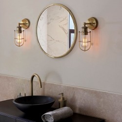 Crew - Bathroom Antique Brass Wall Lamp