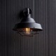 Ambience-69315 - Alley - Textured Black Caged Wall Lamp with Glass