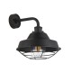Ambience-69315 - Alley - Textured Black Caged Wall Lamp with Glass
