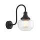 Ambience-69317 - Icon - Outdoor Black Wall Lamp with Glass Shade