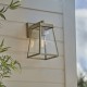 Ambience-63807 - Zephyr - Outdoor Brushed Gold Lantern Wall Lamp