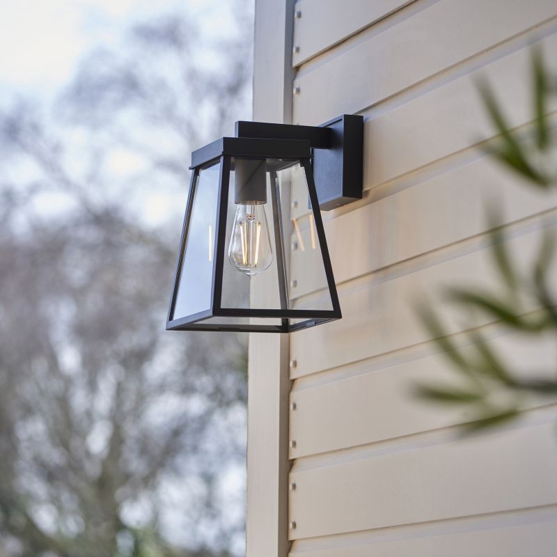 Ambience-95945 - Zephyr - Outdoor Black Lantern Wall Lamp