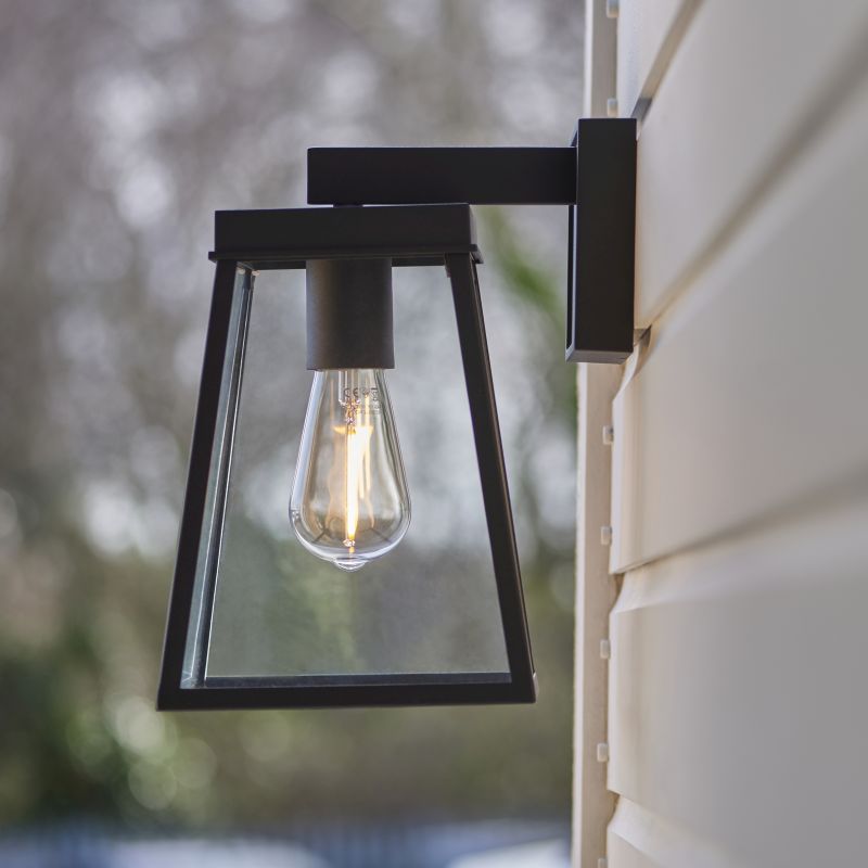 Ambience-95945 - Zephyr - Outdoor Black Lantern Wall Lamp