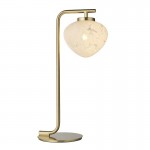 Mali - Satin Brass Table Lamp with Confetti Glass