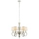 Ambience-69329 - Array - Aged White 5 Light Centre Fitting with Vintage White Shades
