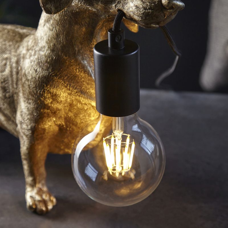 Ambience-69330 - Wildlife - Vintage Dog Gold Table Lamp