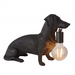 Dachshund - Vintage Matt Black Dog Table Lamp Dachshund - Vintage Matt Black Dog Table Lamp