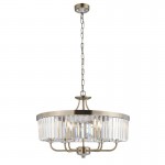 Mephisto - Antique Brass 6 Light Pendant with Clear Crystal Mephisto - Antique Brass 6 Light Pendant with Clear Crystal