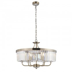 Mephisto - Antique Brass 6 Light Pendant with Clear Crystal Mephisto - Antique Brass 6 Light Pendant with Clear Crystal