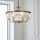 Ambience-69335 - Mephisto - Antique Brass 6 Light Pendant with Clear Crystal