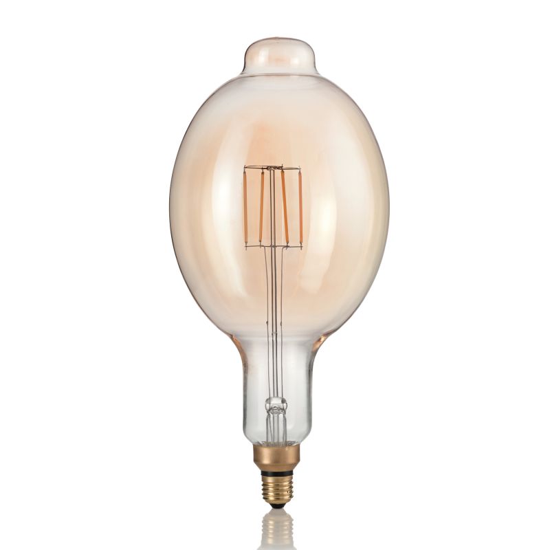 LED Bulbs - Ideal Lux - E27 Large Decorative Amber Bulb IdealLux-129860 - Ideal Lux - E27 Large Decorative Amber Bulb