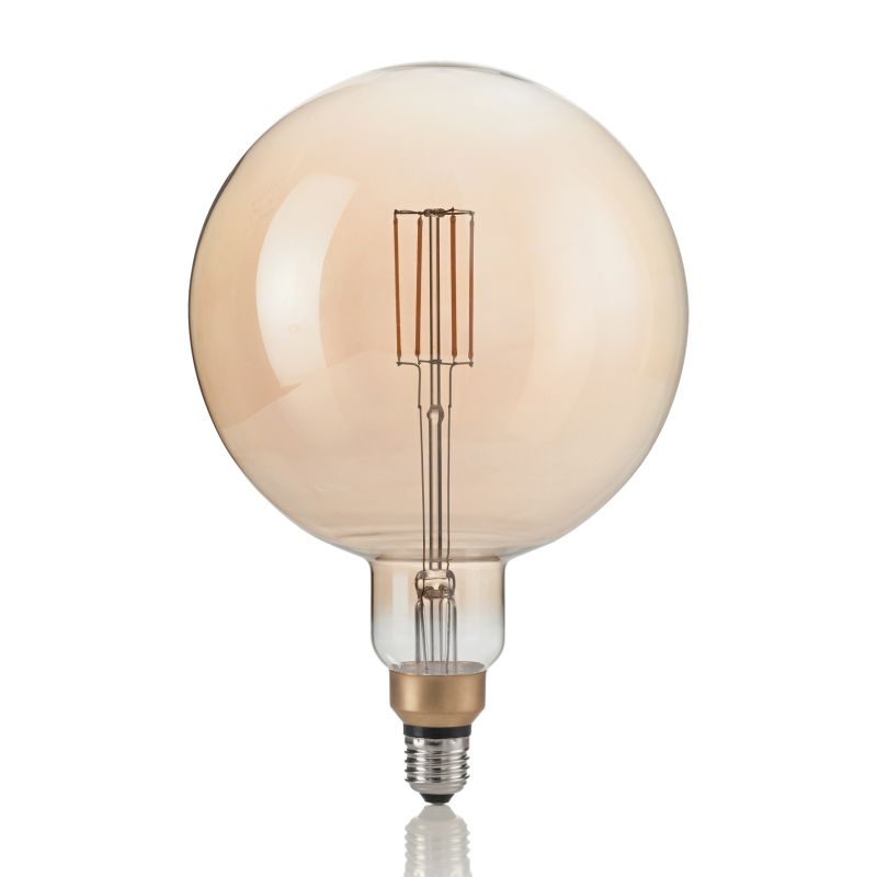LED Bulbs - Ideal Lux - E27 Large Decorative Amber Bulb IdealLux-130187 - Ideal Lux - E27 Large Decorative Amber Bulb