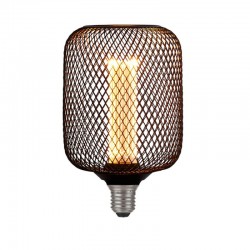 Searchlight - E27 Dimmable Black Wire Mesh Drum Shape Bulb 3.5W - 120 lm Searchlight - E27 Dimmable Black Wire Mesh Drum Shape Bulb 3.5W - 120 lm