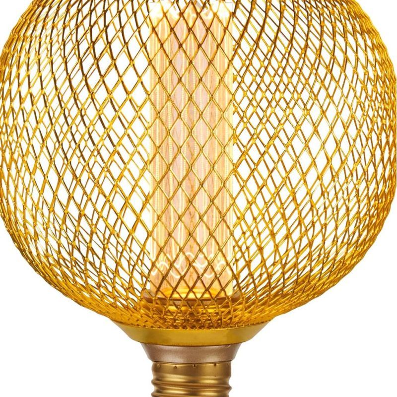 Searchlight-16003GO - Searchlight - E27 Dimmable Gold Wire Mesh Globe Shape Bulb 3.5W